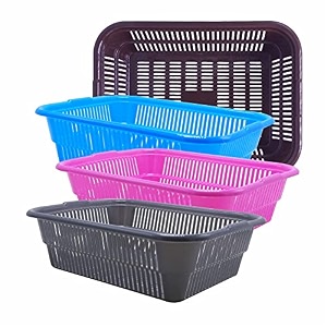 wonder homeware prime natasha 1013 multipurpose basket set of 4 pcs 4 ltr brown red green grey color brown blue pink grey