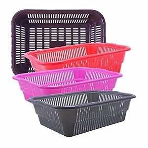 wonder homeware prime natasha 1013 multipurpose basket set of 4 pcs 4 ltr brown red green grey color brown red pink grey 2