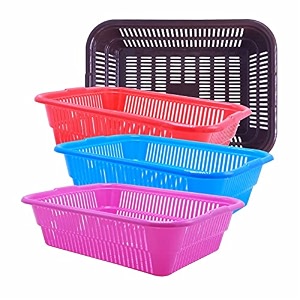 wonder homeware prime natasha 1013 multipurpose basket set of 4 pcs 4 ltr brown red green grey color brown red blue pink