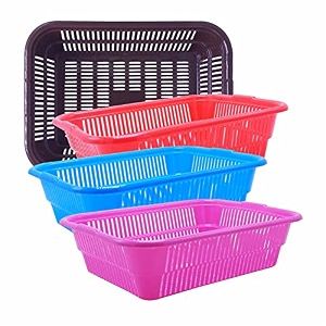 wonder homeware prime natasha 1013 multipurpose basket set of 4 pcs 4 ltr brown red green grey color brown red blue pink 2