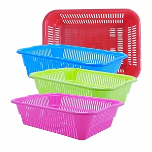 wonder homeware prime natasha 1013 multipurpose basket set of 4 pcs 4 ltr brown red green grey color red blue green pink