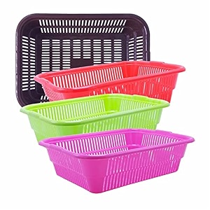 wonder homeware prime natasha 1013 multipurpose basket set of 4 pcs 4 ltr brown red green grey color brown red green pink 2