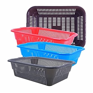 wonder homeware prime natasha 1013 multipurpose basket set of 4 pcs 4 ltr brown red green grey color brown red blue grey