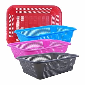 wonder homeware prime natasha 1013 multipurpose basket set of 4 pcs 4 ltr brown red green grey color red blue pink grey 2