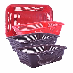 wonder homeware prime natasha 1013 multipurpose basket set of 4 pcs 4 ltr brown red green grey color brown red 2