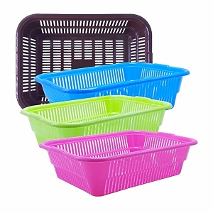 wonder homeware prime natasha 1013 multipurpose basket set of 4 pcs 4 ltr brown red green grey color brown blue green pink 2