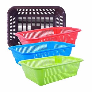 wonder homeware prime natasha 1013 multipurpose basket set of 4 pcs 4 ltr brown red green grey color brown red blue green 2