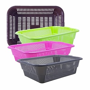 wonder homeware prime natasha 1013 multipurpose basket set of 4 pcs 4 ltr brown red green grey color brown green pink grey 2