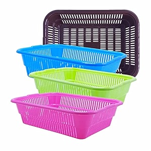 wonder homeware prime natasha 1013 multipurpose basket set of 4 pcs 4 ltr brown red green grey color brown blue green pink