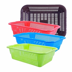 wonder homeware prime natasha 1013 multipurpose basket set of 4 pcs 4 ltr brown red green grey color brown red blue green