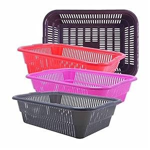 wonder homeware prime natasha 1013 multipurpose basket set of 4 pcs 4 ltr brown red green grey color brown red pink grey