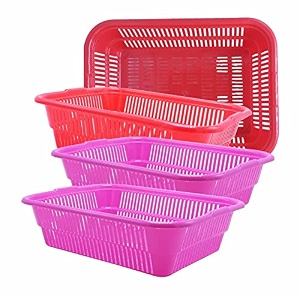 wonder homeware prime natasha 1013 multipurpose basket set of 4 pcs 4 ltr brown red green grey color red pink