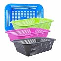 Wonder Homeware Prime Natasha 1013 Multipurpose Basket, Set of 4 Pcs 4 Ltr, Brown Red Green Grey Color (Blue Green Pink Grey 2)
