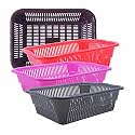 Wonder Homeware Prime Natasha 1013 Multipurpose Basket, Set of 4 Pcs 4 Ltr, Brown Red Green Grey Color (Brown Red Pink Grey 2)