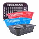 Wonder Homeware Prime Natasha 1013 Multipurpose Basket, Set of 4 Pcs 4 Ltr, Brown Red Green Grey Color (Brown Red Blue Grey 2)