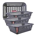Wonder Homeware Prime Natasha 1013 Multipurpose Basket, Set of 4 Pcs 4 Ltr, Brown Red Green Grey Color (Grey)