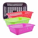 Wonder Homeware Prime Natasha 1013 Multipurpose Basket, Set of 4 Pcs 4 Ltr, Brown Red Green Grey Color (Brown Red Green Pink 2)