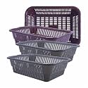 Wonder Homeware Prime Natasha 1013 Multipurpose Basket, Set of 4 Pcs 4 Ltr, Brown Red Green Grey Color (Brown Green)
