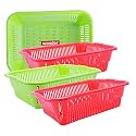 Wonder Homeware Prime Natasha 1013 Multipurpose Basket, Set of 4 Pcs 4 Ltr, Brown Red Green Grey Color (Red Green 2)