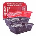 Wonder Homeware Prime Natasha 1013 Multipurpose Basket, Set of 4 Pcs 4 Ltr, Brown Red Green Grey Color (Brown Red 2)