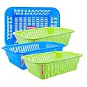 Wonder Homeware Prime Natasha 1013 Multipurpose Basket, Set of 4 Pcs 4 Ltr, Brown Red Green Grey Color (Green Blue)