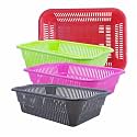 Wonder Homeware Prime Natasha 1013 Multipurpose Basket, Set of 4 Pcs 4 Ltr, Brown Red Green Grey Color (Red Green Pink Grey)