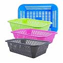 Wonder Homeware Prime Natasha 1013 Multipurpose Basket, Set of 4 Pcs 4 Ltr, Brown Red Green Grey Color (Blue Green Pink Grey)