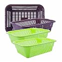 Wonder Homeware Prime Natasha 1013 Multipurpose Basket, Set of 4 Pcs 4 Ltr, Brown Red Green Grey Color (Brown Green 2)