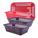 Wonder Homeware Prime Natasha 1013 Multipurpose Basket, Set of 4 Pcs 4 Ltr, Brown Red Green Grey Color (Brown Red)