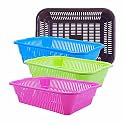 Wonder Homeware Prime Natasha 1013 Multipurpose Basket, Set of 4 Pcs 4 Ltr, Brown Red Green Grey Color (Brown Blue Green Pink)