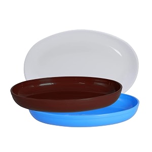 wonder homeware prime sigma snacker mixing bowl 500 ml set of 3 multicolor blue brown white