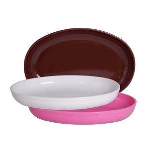 wonder homeware prime sigma snacker mixing bowl 500 ml set of 3 multicolor brown white pink