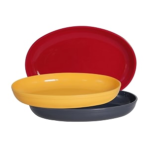 wonder homeware prime sigma snacker mixing bowl 500 ml set of 3 multicolor red yellow grey