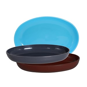 wonder homeware prime sigma snacker mixing bowl 500 ml set of 3 multicolor cyan brown grey