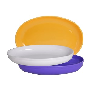 wonder homeware prime sigma snacker mixing bowl 500 ml set of 3 multicolor yellow white violet