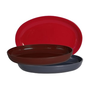 wonder homeware prime sigma snacker mixing bowl 500 ml set of 3 multicolor red brown grey