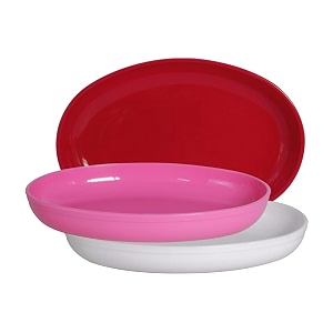 wonder homeware prime sigma snacker mixing bowl 500 ml set of 3 multicolor red white pink