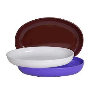wonder homeware prime sigma snacker mixing bowl 500 ml set of 3 multicolor brown white violet
