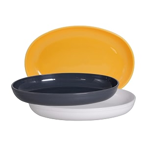 wonder homeware prime sigma snacker mixing bowl 500 ml set of 3 multicolor yellow grey white