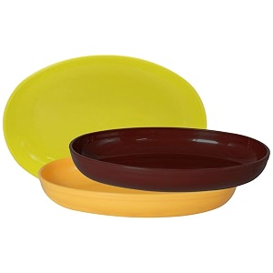 wonder homeware prime sigma snacker mixing bowl 500 ml set of 3 multicolor green brown yellow