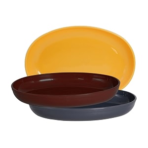 wonder homeware prime sigma snacker mixing bowl 500 ml set of 3 multicolor yellow brown grey
