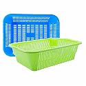 Wonder Plastic Prime Natasha 1216 Multipurpose Basket, Set of 2 Pcs 9 Ltr (Blue Green)