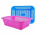 Wonder Plastic Prime Natasha 1216 Multipurpose Basket, Set of 2 Pcs 9 Ltr (Blue Pink)