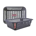 Wonder Plastic Prime Natasha 1216 Multipurpose Basket, Set of 2 Pcs 9 Ltr (Grey 2)
