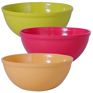 wonder prime sigma 1500 microwave safe multipurpose plastic bowl set3 pc mixing bowl 1300 ml green yellow red colour