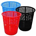 Wonder Simply Home Jali 222 Open Plastic Dustbin for Home/Office/Organization etc. Set of 3 Pcs, 7 LTR Dustbin, Color (Blue Red Black)