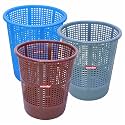 Wonder Simply Home Jali 222 Open Plastic Dustbin for Home/Office/Organization etc. Set of 3 Pcs, 7 LTR Dustbin, Color (Brown Grey Blue)