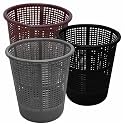 Wonder Simply Home Jali 222 Open Plastic Dustbin for Home/Office/Organization etc. Set of 3 Pcs, 7 LTR Dustbin Color (Brown Grey Black)
