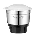 Wonder Star Universal Stainless Steel Chutney Jar (400ml) with Sharp Blade for Mixer Grinder | Compatible with 4-Teeth Coupler & Dual Locking System | Rust-Proof Mixie Attachment