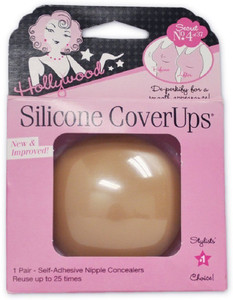 wonder world  adhesive silicone pasties breast petals silicone peel and stick bra petals beige pack of 2
